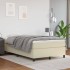 Estructura de cama sin colchón cuero sintético crema 120x200