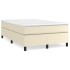 Estructura de cama sin colchón cuero sintético crema 120x200