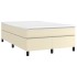 Estructura de cama sin colchón cuero sintético crema 120x200
