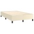 Estructura de cama sin colchón cuero sintético crema 120x200