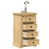 Mesita de noche Corona madera maciza de pino 53x39x84