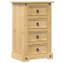 Mesita de noche Corona madera maciza de pino 53x39x84