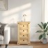 Mesita de noche Corona madera maciza de pino 53x39x84