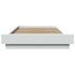 Estructura cama con luces LED madera ingeniería blanco