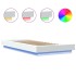 Estructura cama con luces LED madera ingeniería blanco