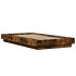Estructura de cama con luces LED madera roble ahumado 90x200