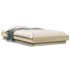 Estructura cama con luces LED madera roble Sonoma 90x190