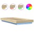 Estructura de cama con luces LED madera roble Sonoma 90x200