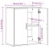 Aparador de madera de ingeniería 2 uds negro 60x31x70