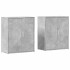 Aparador de madera ingeniería 2 uds gris hormigón 60x31x70