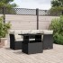 Set de muebles de jardín 5 pzas y cojines ratán sintético