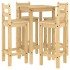 Set de bar 5 piezas madera maciza de