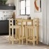 Set de bar 5 piezas madera maciza de