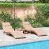 Tumbonas con cojines 2 uds madera maciza de acacia