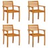 Sillas de jardín 4 uds madera maciza de acacia 59x55x85