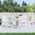 Cojines silla respaldo alto 6 uds tela crema melange
