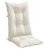 Cojines silla respaldo alto 6 uds tela crema melange