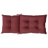 Cojines para silla respaldo alto 6 uds tela rojo tinto
