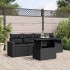 Set de muebles de jardín 5 pzas y cojines ratán sintético