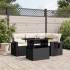 Set de muebles de jardín 5 pzas y cojines ratán sintético