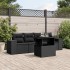 Set de muebles de jardín 5 pzas y cojines ratán sintético