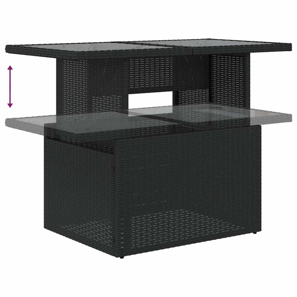 Set de muebles de jardín 5 pzas y cojines ratán sintético
