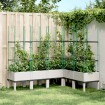 Jardinera con enrejado PP blanco 160x120x142,5 cm