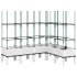 Jardinera con enrejado PP blanco 160x120x142,5
