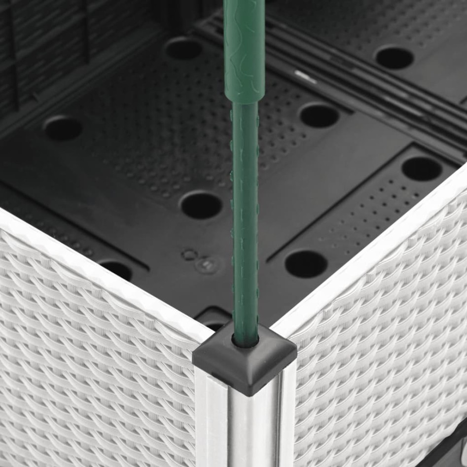 Jardinera con enrejado PP blanco 160x120x142,5