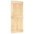 Puerta corredera con herrajes madera maciza de pino 90x210
