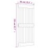 Puerta corredera con herrajes madera maciza de pino 90x210