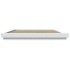 Estructura cama y luces LED madera ingeniería blanca 200x200
