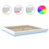 Estructura cama y luces LED madera ingeniería blanca 200x200