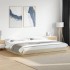 Estructura de cama con luces LED madera roble Sonoma 200x200