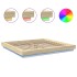 Estructura de cama con luces LED madera roble Sonoma 200x200
