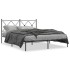 Estructura cama sin colchón con cabecero metal negro 160x200