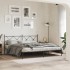 Estructura cama sin colchón con cabecero metal negro 183x213