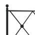 Estructura cama sin colchón con cabecero metal negro 183x213