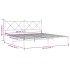 Estructura cama sin colchón con cabecero metal negro 183x213
