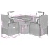 Set de muebles jardín 5 pzas con cojines ratán sintético