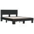 Estructura de cama madera de ingeniería y metal negro
