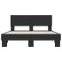 Estructura de cama madera de ingeniería y metal negro