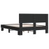 Estructura de cama madera de ingeniería y metal negro