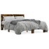 Estructura cama madera ingeniería metal roble ahumado