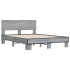 Estructura cama madera ingeniería metal gris Sonoma 120x200