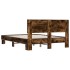 Estructura cama madera ingeniería metal roble ahumado