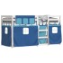 Litera con cortinas madera maciza de pino azul 90x200
