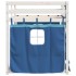 Litera con cortinas madera maciza de pino azul 90x200