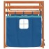 Litera con cortinas madera maciza de pino azul 75x190