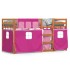 Litera con cortinas madera maciza de pino rosa 80x200